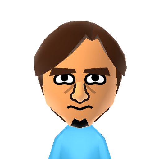 Tyrone Mii character: This is a Mii uploaded for the 3DS version and distributed by Mii Central for both the 3DS and Switch versions of Miitopia.