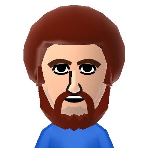Bob Ross Mii character preview