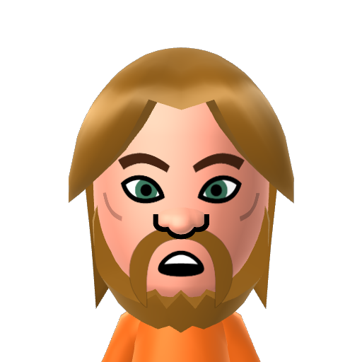 The King Mii character: A Mii from Wii Sports Resort: Meme Squad, a mod for Wii Sports Resort