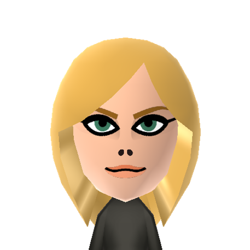 Avril Mii character: Famous Canadian musician. Known for hits like "Complicated", "Skater Boy" and "My Happy Ending".