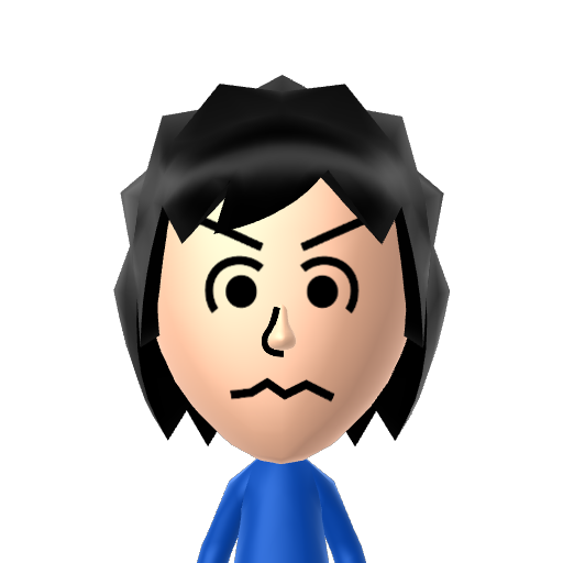 丹为主丽举丿乃久乇么 Mii character: This is a Mii for testing Mii nicknames.