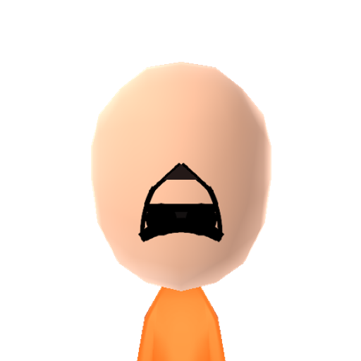 Pencil Mii character: The tip of a pencil on the face of a mii.