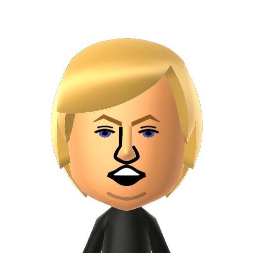 Don.Trump Mii character: These are extracted and derived from the Mii Central Miis from the 3DS Miitopia.