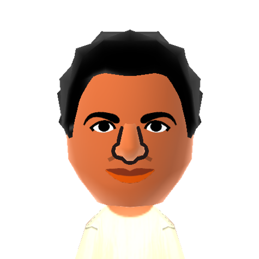 RaviShankr Mii character: Ravi Shankar famous Sitar player who taught how George Harrison to play the sitar while with the Beatles.