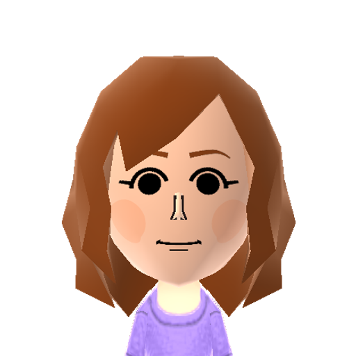 そのちゃん Mii character: This Mii could be scanned through the Tomodachi Collection: Shin Seikatsu Fashion Catalog