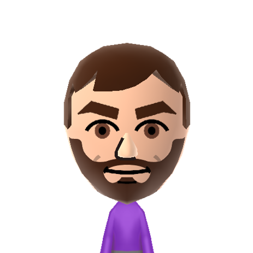 Christophe Mii character: "Hi, my name is Christopher, and I have been an ambassador with Nintendo for over a year. My favorite games are Star Fox 64, Chrono trigger, and Mario Odyssey. Currently I spend my time playing Fire Emblem Warriors, usually while I eat my favorite snack, nachos!"