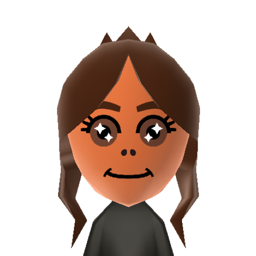 Chika Mii character: From Wii Sports Resort and Wii Party. An alternate expression of hers.
