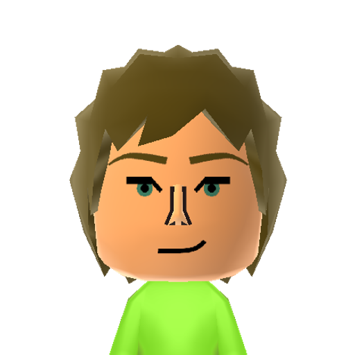 Leek Mii character: A Mii from Goiky Sports Resort, a mod for Wii Sports Resort