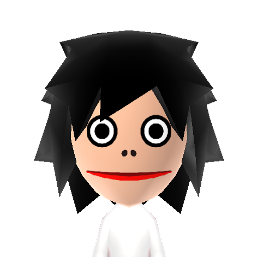 Jeff Mii character: Main character from the Creepypasta of the same name.