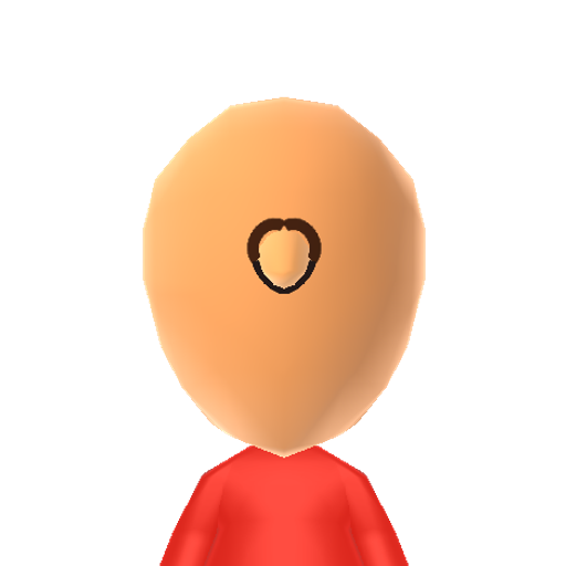 Heart Mii character: A heart for Valentine's Day.