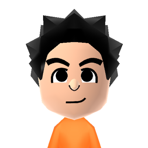 Goku Mii character: A Mii from Wii Sports Resort: Meme Squad, a mod for Wii Sports Resort