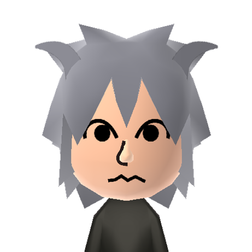 wolfy Mii character: This is a Mii uploaded for the 3DS version and distributed by Mii Central for both the 3DS and Switch versions of Miitopia.