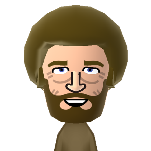 Bob Ross Mii character preview