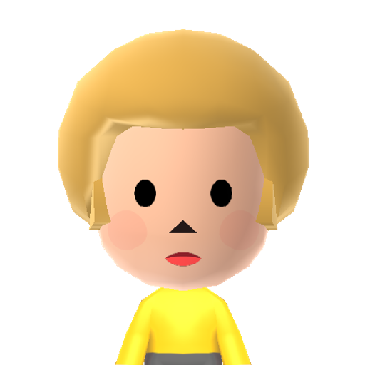 Colin Mii character: A bear with a door-shaped belly from "Rhythm Heaven Megamix". Worried about Tibby's mother, he warns the main character about the issue.
