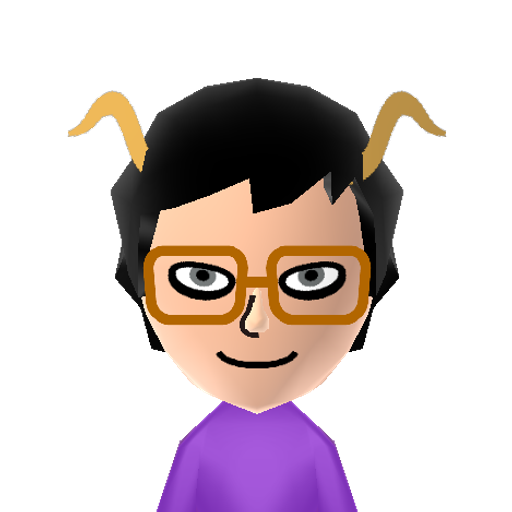 Eridan Mii character: One of the Post-Scratch trolls from the webcomic "Homestuck". His chumhandle is caligulasAquarium, his god tier is Prince of Hope, and his zodiac sign is Aquarius.