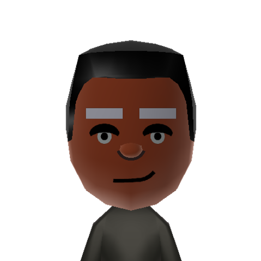 8-Ball Mii character: A Mii from Goiky Sports Resort, a mod for Wii Sports Resort
