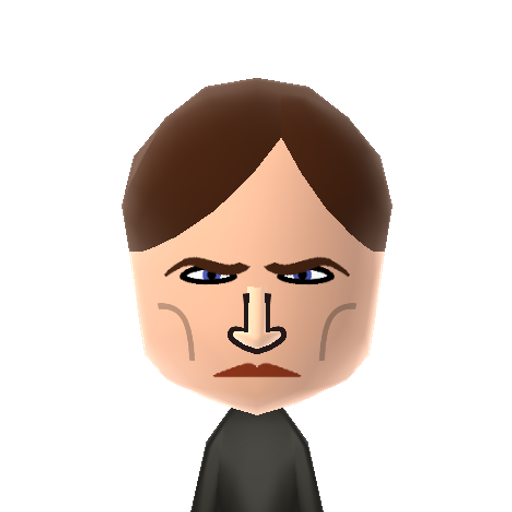 Crispin Mii character: Eccentric actor famous for playing, among other roles, George McFly in "Back to the Future".