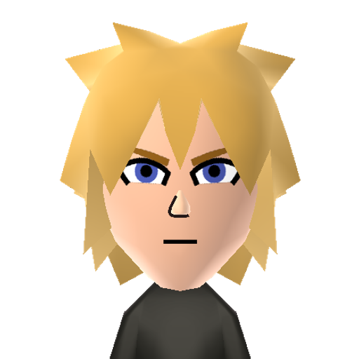 Cloud Mii character preview