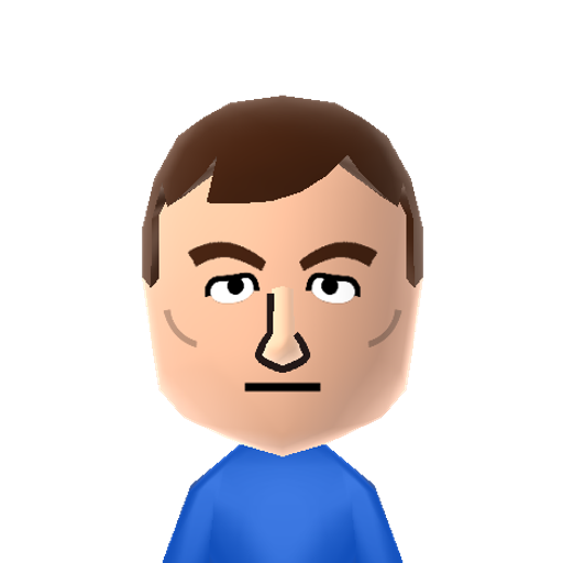 4ぶちょうB Mii character: A Mii from Minna no Jōshiki Ryoku TV