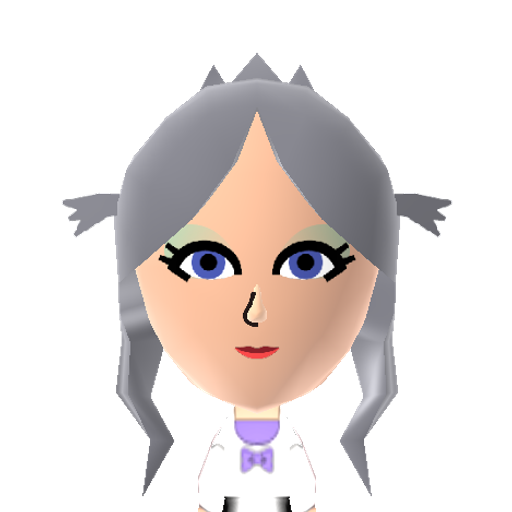 Melia Mii character: (Source: https://forum.pretendo.network/t/tomodachi-life-mii-qr-code-exchange/7245)