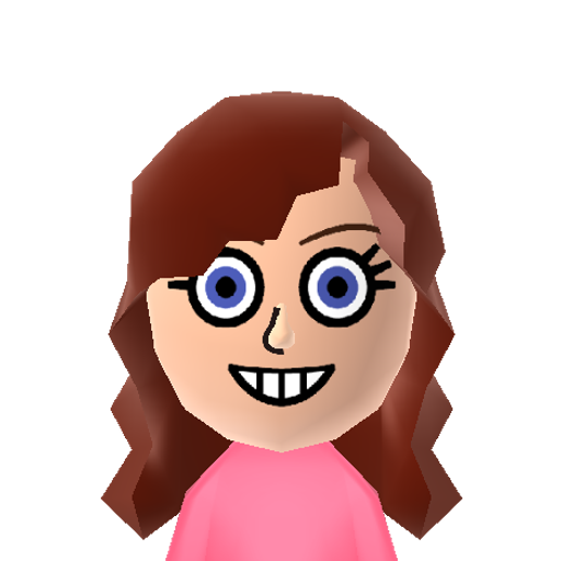 Pinkie Pie Mii character: "Equestria Girls" version of Pinkie Pie from "My Little Pony".