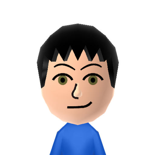 Justin Mii character: A Mii used for Nintendo Network ID TheMasterFurius by Justin.