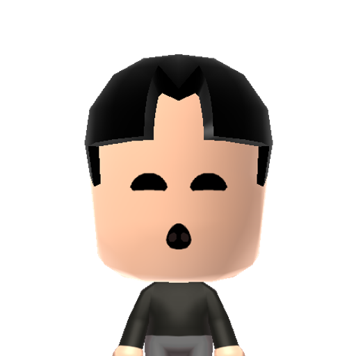 High 5 G. Mii character: The spectral best friend of Muscle Man Mitch from "Regular Show".