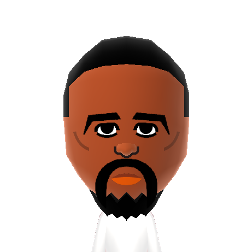 R. Kelly Mii character: R&B singer with hits like "I Believe I Can Fly" and "Bump n' Grind".