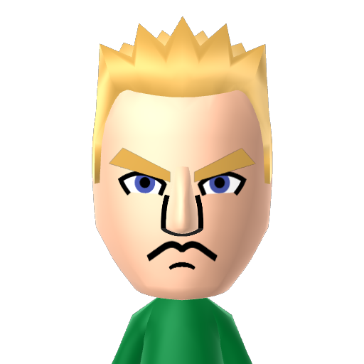 Guile Mii character: a Mii used in Mii Fighter QR Codes Series / Custom Mii Fighter Versus