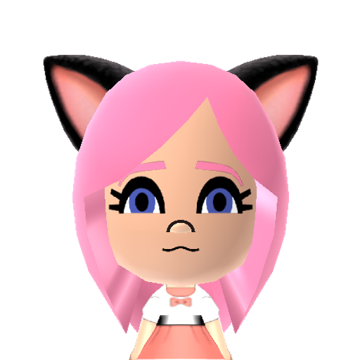 Fluttershy Mii character: This Mii is a resident on OhhMyKawaii's island