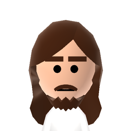 Jesus Mii character: These are extracted and derived from the Mii Central Miis from the 3DS Miitopia.