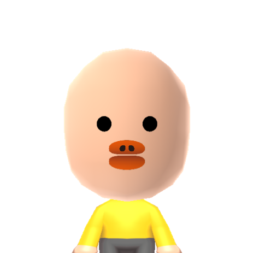 ぴよっこ Mii character: Extracted from Super Mario Maker 2 servers. Maker Name: にゃもピー/^√»» -- Maker ID: QG5-BF7-4MG -- Country: Japan