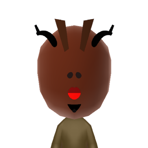 Rudolph Mii character: A reindeer with a bright red nose, from the popular Christmas song.