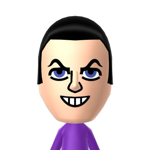 Robbie R. Mii character: Robbie Rotten (Lazy Town; RIP. Stefán Karl Stefánsson)