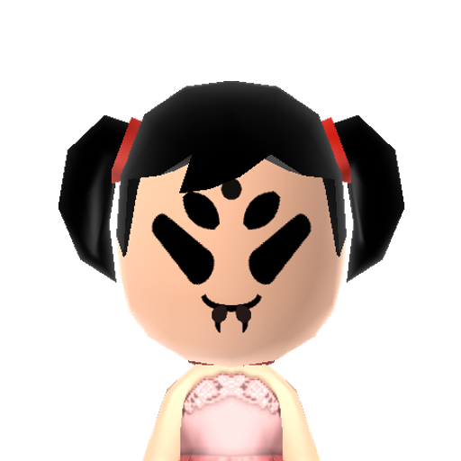 Muffet Mii character: (Source: https://www.reddit.com/r/tomodachilife/comments/1h8wxs3/)