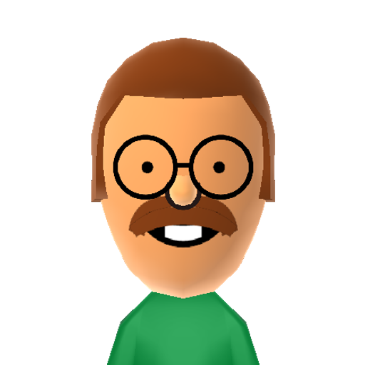 Flanders Mii character: Lefty neighbor of Homer Simpson on "The Simpsons".