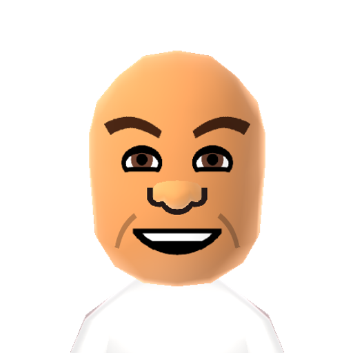 Shrek Mii character: A Mii from Wii Sports Resort: Meme Squad, a mod for Wii Sports Resort