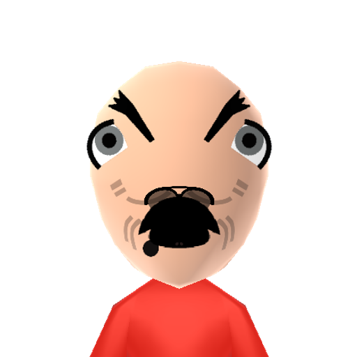 Rage Guy Mii character: Internet Meme. Lots of times he gets angry.