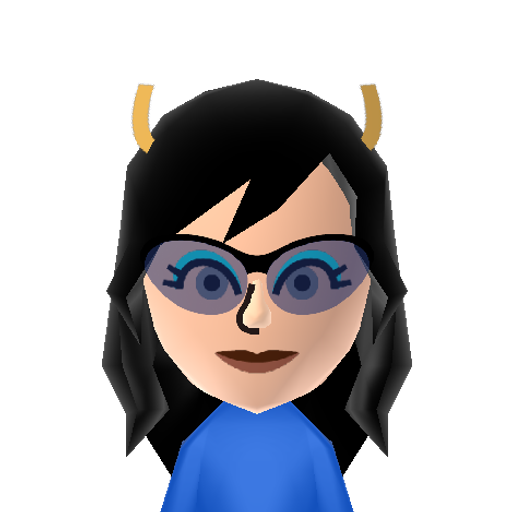 Vriska Mii character: One of the Post-Scratch trolls from the webcomic "Homestuck". Her chumhandle is arachnidsGrip, her god tier is Thief of Light, and her zodiac sign is Scorpio.