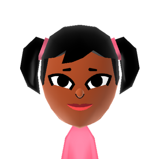 Katie Mii character: A Mii from Wii Sports Resort: Meme Squad, a mod for Wii Sports Resort