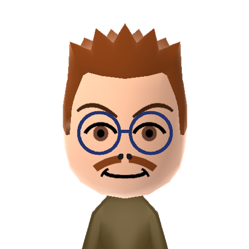 Chas Mii character: From "Rugrats". Chuckie and Kimi's overprotective worrisome but caring father who is the wife of Kira.