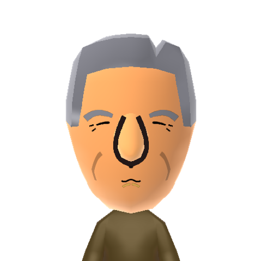 Dustin H. Mii character: Academy Award winning actor from many memorable leading roles in movies including "The Graduate", "Rain Man", "Kramer vs. Kramer", "Tootsie", etc.