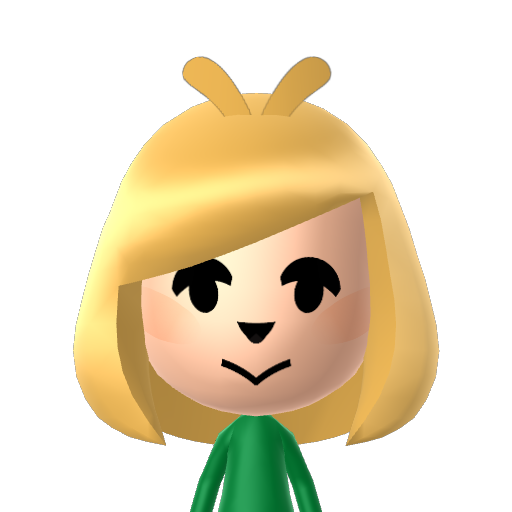 Isabelle Mii character: This Mii is a resident on OhhMyKawaii's island
