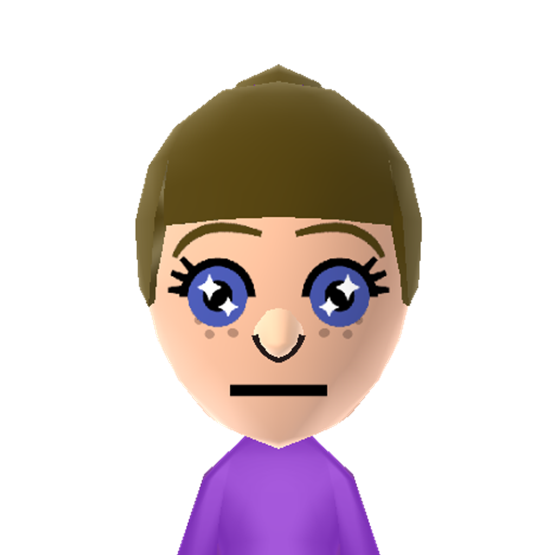 Susan Mii character: A Mii from You Play Motion, a mod for Wii Play Motion.