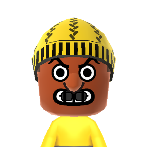 Mr Resetti Mii character: From "Animal Crossing". This guy's gonna give ya a long lecture if you dare reset your system.