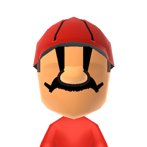 Nes Mario Mii character: Mario as seen in Super Mario Bros. for the Nintendo Entertainment System.
