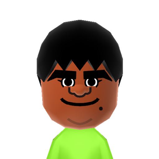 Lee Mii character: A Mii from Press Sports, a mod for Wii Sports.
