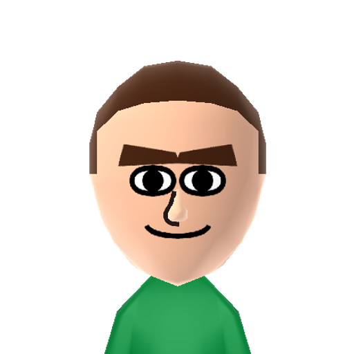 Brick Mii character: The cadet from "Total Drama: Revenge of the Island"