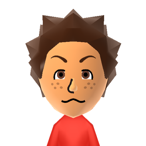 no name Mii character: This Mii is one of the many unused and unnamed Miis who appear in the Wii Music E3 trailer as well as in promotional art.