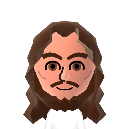 Jesus Mii character: These are extracted and derived from the Mii Central Miis from the 3DS Miitopia.